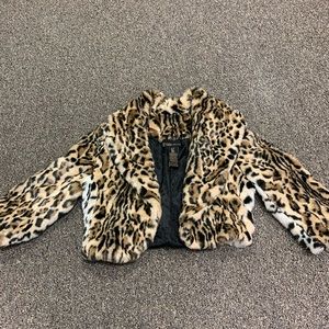 Fluffy Chetah Print Jacket